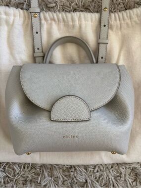 Mini Bag in Light Gray Leather